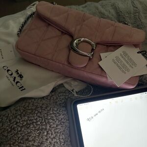 Coach Blush Quilted Shoulder Bag